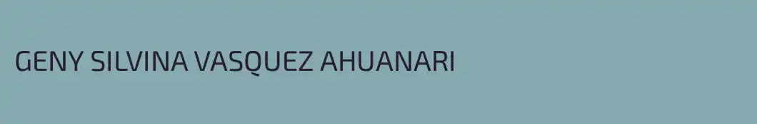 GENY SILVINA VASQUEZ AHUANARI